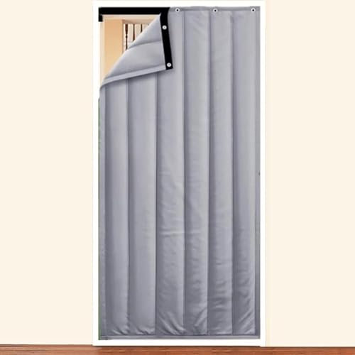 DTREEL Thermo Türvorhang Kälteschutz 100 X 200cm, Magnet Thermovorhang Tür, Wärmeschutzvorhang Balkontür, Thermo Vorhang Magnetischer Innen, Gegen Kälte Haustür Winter, Summer(C,100x200cm)