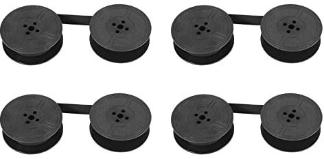 Phyachelo 4 Pack Schreib Maschinen Farb Band Doppel Spule Schreib Maschinen Farb Band Tinte Doppel Spule Tinte Teil für die Meisten Schreibmaschinen (Schwarz)