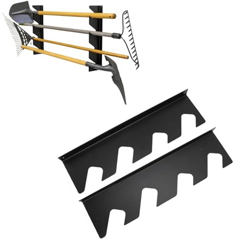 EIMSOAH Shed Tool Organizer Wall Mount, Shovel Holder, Garden Tool Organizer Flexible Adjustment Iron Shovel Rake Broom Wall Mount for Garage Yard Storage