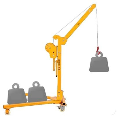 MYVVKIA Manueller Kran, elektrischer Fahrzeughebezeug für den Haushalt, mobiler tragbarer Kleiner Kran (Farbe: 500 kg, handgekurbelt + elektrisch 220 V) (Elektrisch 220 V, 200 kg)