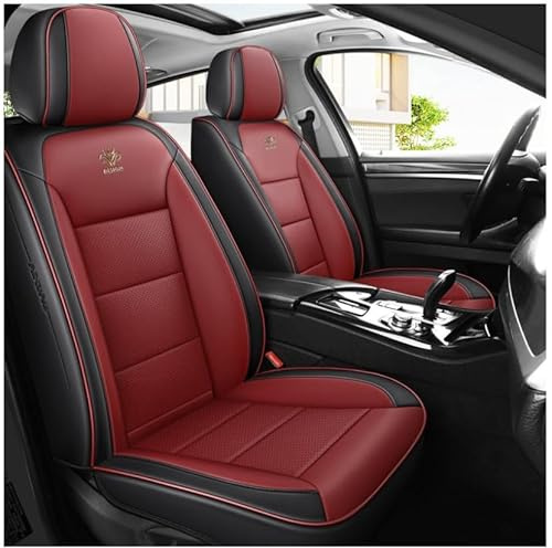 UQABS Auto Sitzbezüge Sets,für Op-EL/Vaux-Hall Mokka B/Mokka-E 2021 2022 2023，Universal Autositzbezüge、Airbag kompatibel-Schwarz und Rot