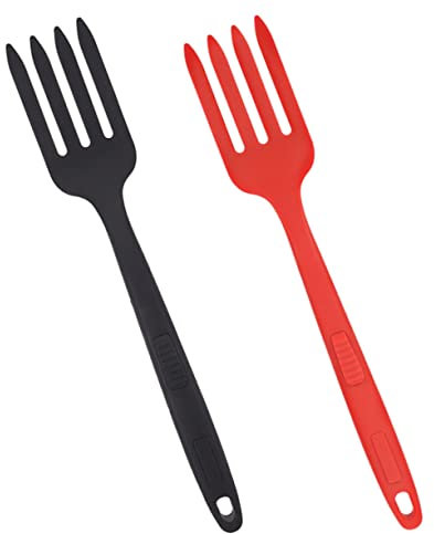 Tenedor de Silicona para Cocinar 2 Piezas, Superficie Lisa
