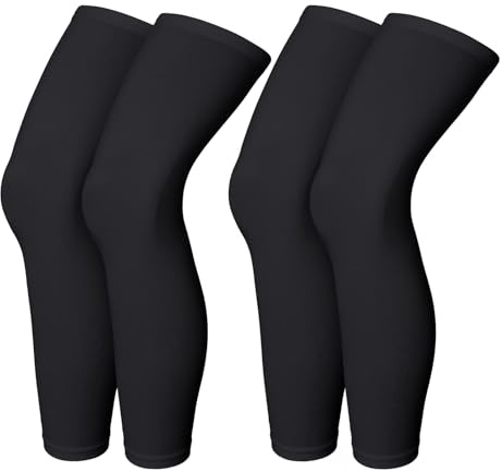 PPGGOPP Mangas de Pierna de Ciclismo Deportivo 2 Pares Ciclismo Manga Pierna,Perneras de Ciclismo Calentadores de Piernas Polar Térmico a Antideslizante para Bicicleta Running Deportes Unisex Adulto