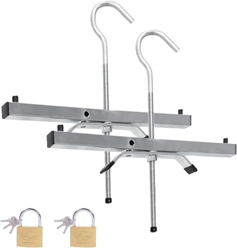 2 Pcs Ladder Roof Rack Clamps, 43 * 39.5 * 22cm Roof Rack Clamp Lock | Universal Ladder Car Or Van Roof Rack Ladder Clamps Ladder Accessory, with 2 Padlocks