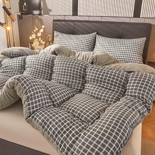 HLTQL Coperta Calda Imbottita Invernale Letto Matrimoniale Trapunte Invernali Pesanti in Lana d'Agnello Trapunta Invernale Matrimoniale Agnello(a2,150x200cm*3.5kg)