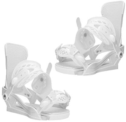 Fenteer Fijaciones de Snowboard de Repuesto, portátiles, con Envoltura Completa, para Deportes de Invierno, Patinaje y Deportes de Invierno. Base Estable y, Blanco, M