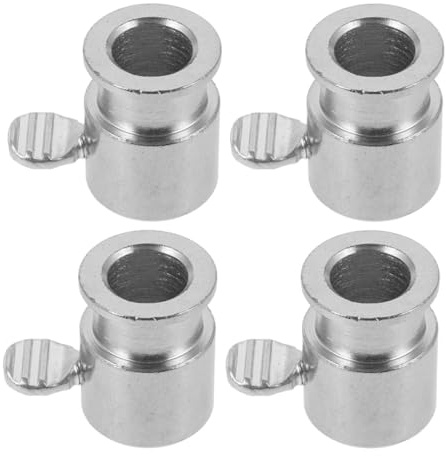 DIYEAH Support de Broche pour Rôtisserie Barbecue à Gaz, Lot de 4 Manchons de Fixation en Métal Chromé, Accessoire Stable pour Cuisson Uniforme en Extérieur