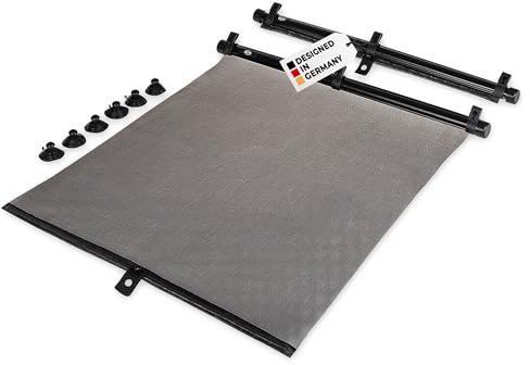 alca® Auto-Sonnenrollos 2 STK. 52x55 cm, mit Einhand-Einrollfunktion | Sonnenrollos mit UV-Schutz, inkl. Saugnäpfe, Sonnenschutz für Babys & Kinder, Pkw & Lkw