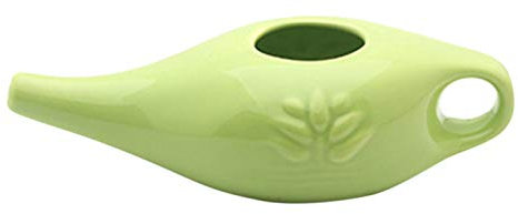 Vigcebit Keramik Nasendusche Nasenspülung Neti Pot Nasenreinigung Kit Für Sinus Allergie 19x9x6cm