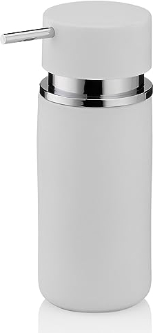 Kela 20420 dispensador de jabón per cerámica, diámetro 6,5 cm, 300 ml, 6,50 x 6,50 x 16,50 cm, Color Blanco
