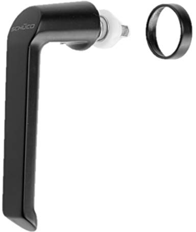 Schüco Fenstergriff schwarz RAL9005 Aluminiumfenster