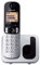 Panasonic KX-TGC210 - Teléfono fijo inalámbrico (LCD, identificador de llamadas, agenda de 50 números, tecla de navegación, modo ECO, reducción de ruido), Gris/Negro/Blanco, TGC21 Solo