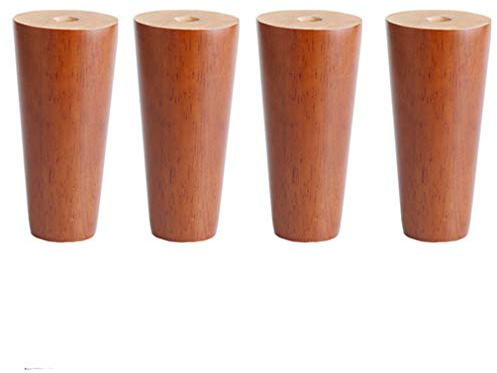 4pcs Wooden Furniture Legs,M6 M8 M10 Table Legs,Walnut Color Cabinets Feet,Sofa Feets,Oak Furniture Feet,Replacement Legs,for Sofas Stools DIY Desk,Stand,Bench,Coffee Tables Feet(M68cm/3.1in)