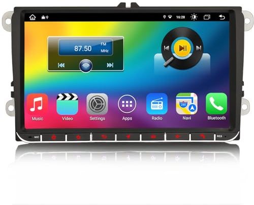 Android 13 4GB RAM + 64GB ROM 8-Kern Autoradio für VW Golf 5 T5 Touran Polo Sharan Passat Tiguan GPS Navi Carplay DSP Bluetooth 5.0 WiFi DAB+IPS