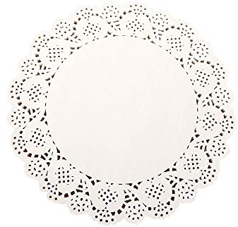 We Moment Zone 100 Pièces Dentelle Napperons Papier Blanc, Napperon Papier Ronds - 6.4 Pouces (16,5 cm) pour Fête de Famille Ou Table De Mariage