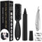 Crayon Barbe Homme, Beard Kit Teinture Brosse barbe Stylo de Remplissage de Barbe Noire Comprend un Rasoir et une Lame de Rechange beard Filler Pen