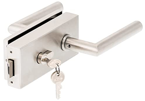 ck-türbeschläge Glastürschloss ''Q'' PZ | inkl. Profilzylinder | V2A Edelstahl matt | ohne Bänder | metallische Innenmechanik | New Orleans, 6058456156