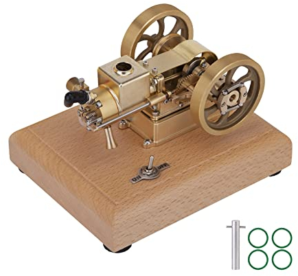 MOLVUS Hit-and-Miss-Motor, 1,6-cm³-horizontaler wassergekühlter 4-Takt-Benzin-Verbrennungsmotor, 4-Takt-Motorsatz für Erwachsene und Technikbegeisterte