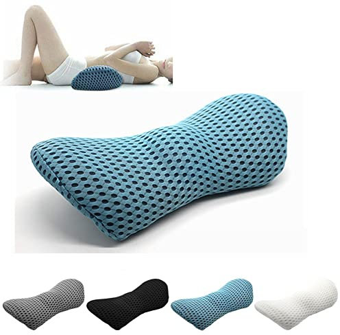 ZAANU Lendenstützkissen, Memory-Schaum-Lendenkissen zur Linderung von Schmerzen im unteren Rücken, ergonomisches Lendenkissen for Autositz, Bürostuhl, Liege und Bett/155 (Color : White, Size : 1pcs)