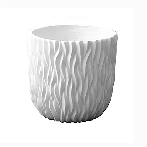 Maceta Interior Macetas for plantas de piso Patrón de árbol Color sólido Redondo Macetas lindas Decoración simple Macetas grandes Hogar Sala de estar Maceta de cultivo verde grande Jardineras Exterior