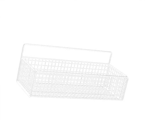 JISADER Cestino da Parete sospeso per riporre Oggetti, Organizer da Parete, Ripiani a Muro, Robusto Cestino in Filo di Acciaio per Cucina, Bagno, Bianco l