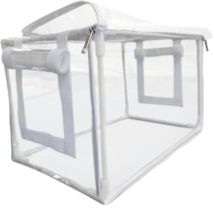 LOVIVER Still Air Box Mushrooms Growing Tent with Sturdy Frame Backyard Indoor Outdoor for Cold Frost Protector PVC Garden Greenhouse, clear