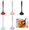 QINGYIWL Silicone Ladle Set of 5, Sauce Ladle & Spoon, BPA-Free with Hanging Hole for Stirring