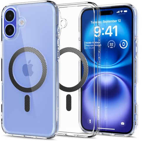 Spigen iPhone 16 Hülle Ultra Hybrid MagFit -Carbon Fiber