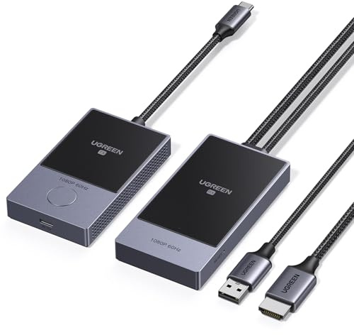 UGREEN Wireless USB C Transmitter und Receiver USB C TX und HDMI RX 1080P@60Hz 5G/WiFi Übertragung 50m/164ft Kompatibel mit Mobiltelefonen/Computern/Laptops/Windows/Mac OS/Linux/MacBook Air