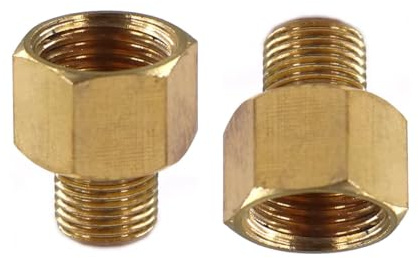 MiJunHD 2PCS Brass Reducer Connector | BSP Female Thread G1/4≈12.5mm to Male Thread G1/8≈9.5mm | Pipe Thread Reducing Joint Plumbing Adapter for Pipe Connection Converting