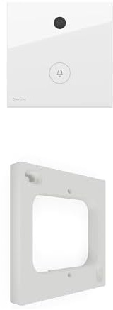 DOORLINE Bundle Snap weiß | die Türklingel mit Kamera | Bildübertragung ohne Cloud per WLAN über die Fritz!Box auf das Fritz!Fon oder Smartphone + Aufputzrahmen