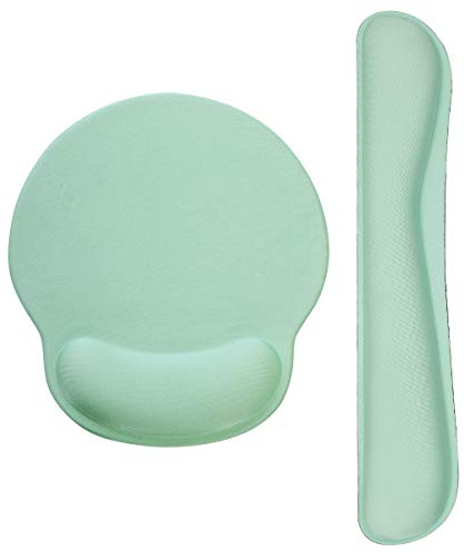 Mibbxea Ensemble de tapis de souris et clavier ergonomique avec repose-poignet, tapis de souris et de clavier ergonomique antidérapant avec repose-poignet pour ordinateur portable, PC, jeux et bureau