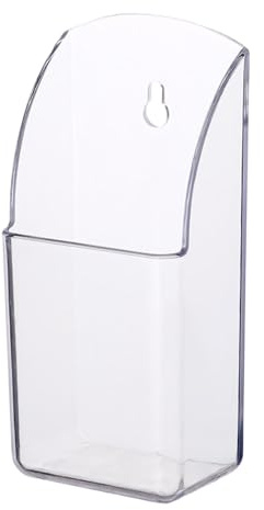 Caja de almacenamiento de pared para control remoto de acrílico, organizador de pared con soporte adhesivo, caja de almacenamiento transparente