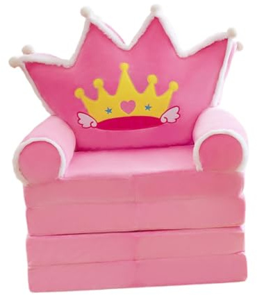 Baoblaze Kinder-Schlafsofa, faltbar, Klappstuhl, ausklappbare Couch, Cartoon-Design, waschbar, Prinzessinnen-Sessel, Sessel für Kinder, Wohnzimmer, Lesen, 50cmx150cm