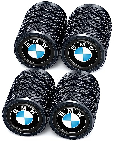 für BMW Ventilkappen, Reifen Ventilkappen für BMW 1 3 5 6 Serie X1 X3 X7 X5 X6 Z4 7 M Serie,Ventilkappen mit Dichtung für stabilen Reifendruck, Autoventil Kappe, 4 Stück