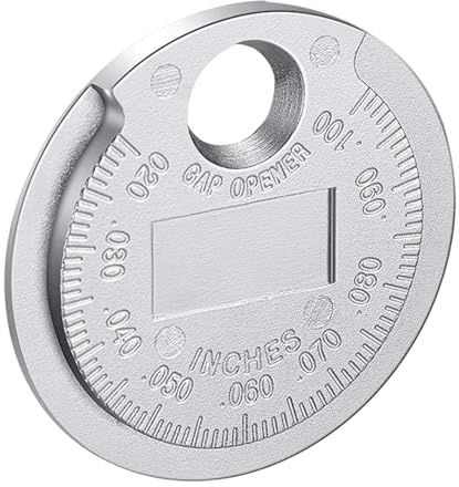 Tändstift avståndsmätare, tändstiftsmätare med skala 0,6–2,4 mm – myntdesign tändstiftstestare med 0,6–2,4 mm mätområde bärbara biltillbehör för bilar, lastbilar och motorcyklar