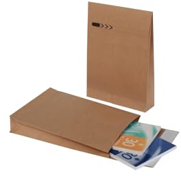 packster 250x E-Commerce-Mailer Versandtüte Versandbeutel 162 x 229 x 40 mm A5 C5 Selbstklebestreifen + Retourenstreifen 120g/qm Braun Faltentasche Versandtasche Umschlag