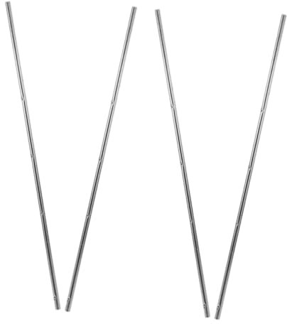 iplusmile 4 Stück Tischfußball Austausch Der Kickerstange Kickerlagerstange Fußballmaschinenstange Zum Ersetzen Kicker-ersatzstange Fußballstangen Kicker Zubehör Silver Eisen