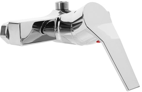HOMOCONO Grifo Mezclador de Bañera y Ducha Monomando de Aleación de Zinc Acabado Plata y Construcción Sólida de Metal para Baño Moderno