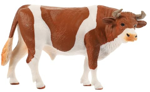DECOMELODY Estatua De Vaca Realista Figuras De Animales De Plástico Decoración De Vacas Lecheras Resistente para Jardín y Casa De Muñecas Figuras Decorativas De Plástico