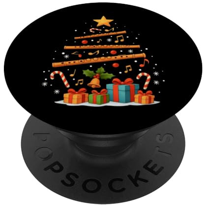 Flauto Strumento Pile Albero di Natale Natale PopSockets PopGrip Adesivo