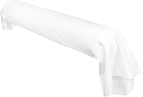 Linnea Taie de traversin uni 230x43 cm 100% Coton Alto Blanc