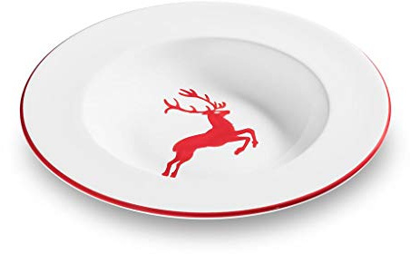 Gmundner 0318tsgo24 rubinroter Hirsch Piatto Fondo Gourmet, Diametro 24 cm