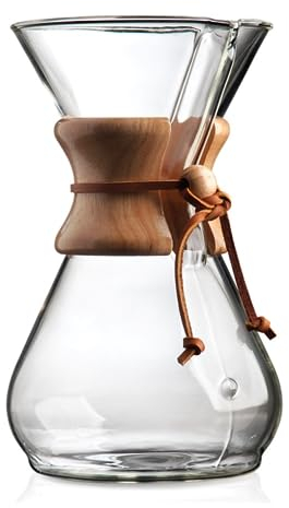Chemex Caffettiera con collo in legno da 8 tazze - trasparente