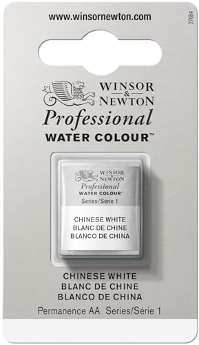 Winsor & Newton 0101150 Professional Watercolours (feinste Künstler Aquarellfarbe - 1/2 Näpfchen höchstmöglicher Pigmentierung, ausgezeichneter Lichtechtheit) chinesischweiß