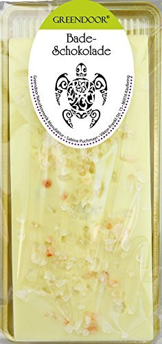 GREENDOOR Badeschokolade Himala-Ja 100g mit BIO Kakao-Butter, feines Cremebad Naturkosmetik, natürliche Haut-Pflege für trockene Haut, Badezusatz Natur Badeerlebnis Ölbad, Geschenke