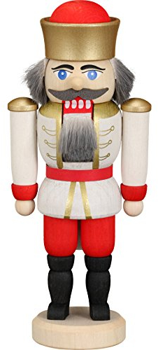 Seiffener Volkskunst Nussknacker König 12 cm (weiß)