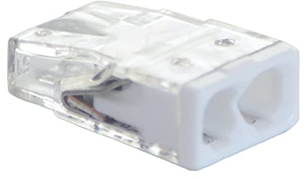Borne pour boîtes de dérivation Wago - 2 conducteurs - Vendu par 100