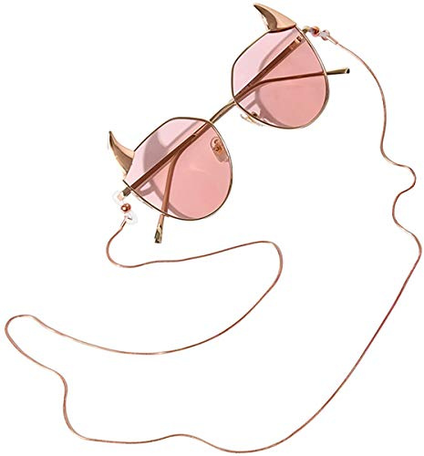 LKXHarleya Gold Brillenkette, Sonnenbrillenkette, Brillenkettenhalter Brillenband Brillenschnur Sonnenbrillenband (Ohne Brille)
