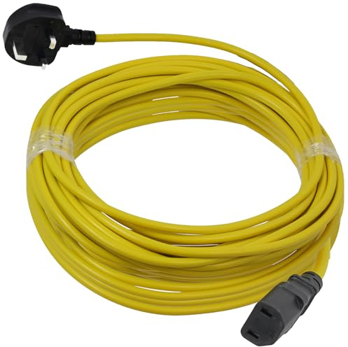 SPARES2GO Mains Power Cable + Plug for Karcher Vacuum Cleaner T7/1 T9/1 T10/1 T12/1 12M UK plug